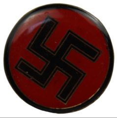 2.Dünya Savaşı Svastika Akrilik Rozet(Kırmızı)