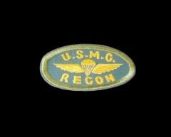 8x5.5 cm.Birleşik Devletler Deniz Piyadeleri  USMC Keşif Yaması (Nakış-Orjinal Ürün)