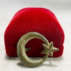 Erken Osmanlı Dönemi Ayyıldız Rozet (3cm Çap)