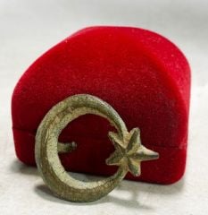 Erken Osmanlı Dönemi Ayyıldız Rozet (3cm Çap)