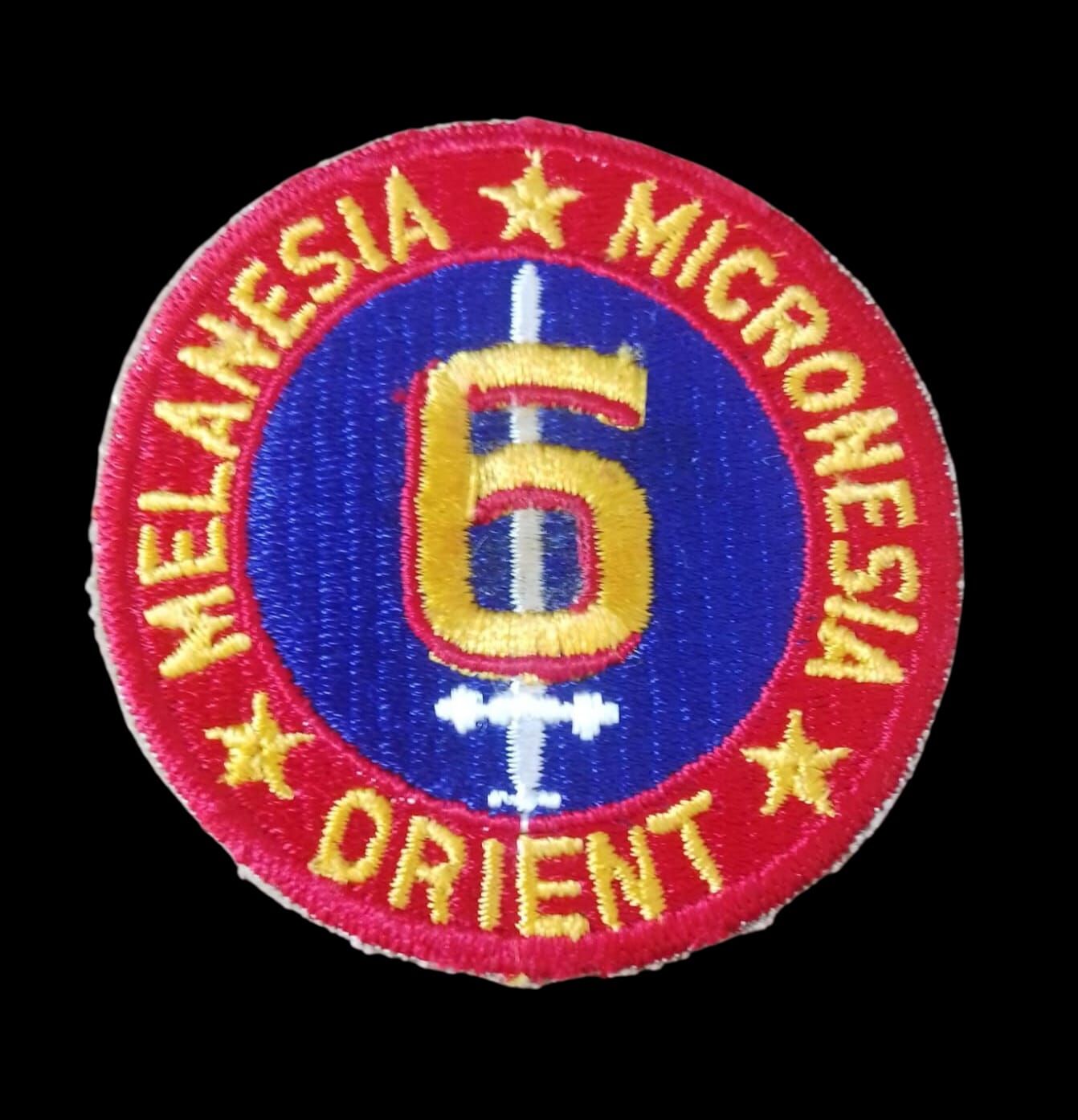 Çap 7.5 cm. ABD Deniz Piyadeleri 6.Deniz Tümeni Malenezya Mikronezya Doğu Yaması (Nakış-Orjinal Ürün)