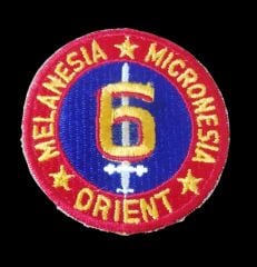 Çap 7.5 cm. ABD Deniz Piyadeleri 6.Deniz Tümeni Malenezya Mikronezya Doğu Yaması (Nakış-Orjinal Ürün)