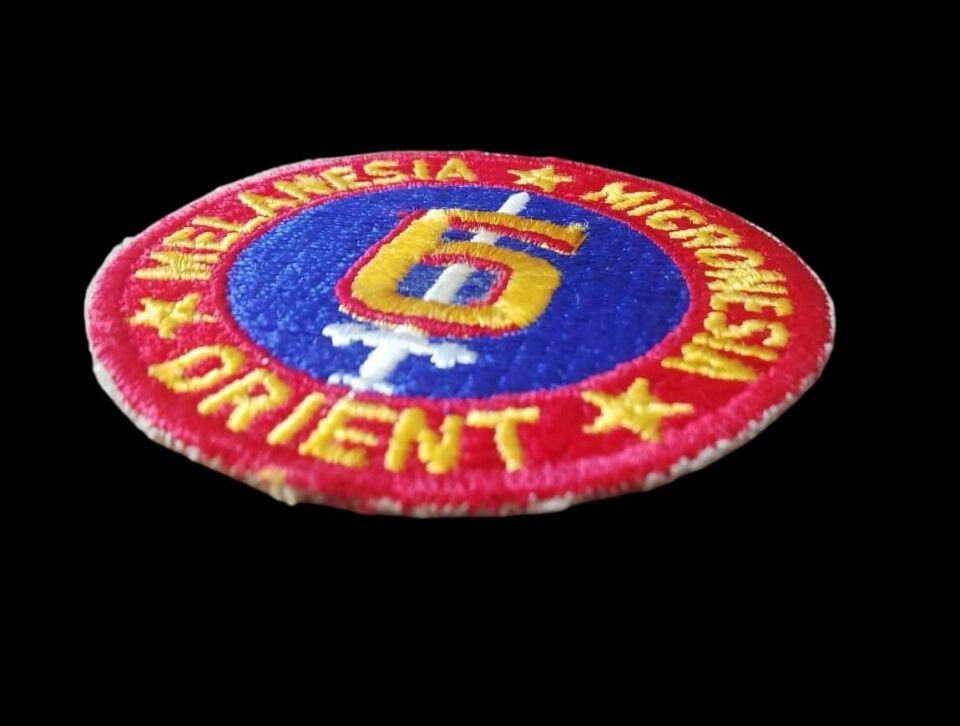 Çap 7.5 cm. ABD Deniz Piyadeleri 6.Deniz Tümeni Malenezya Mikronezya Doğu Yaması (Nakış-Orjinal Ürün)