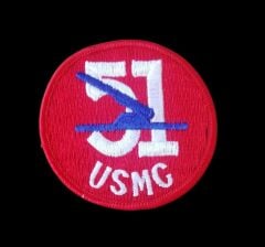 Çap 7.5 cm. Ww2 ABD Deniz Kuvvetleri USMC 51.Savunma Taburu Yaması (Nakış-Orjinal Ürün)
