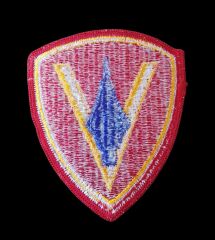 7.5x8.5 cm.ABD Kara Kuvvetleri 5.Kolordu Yaması (Nakış-Orjinal Ürün)