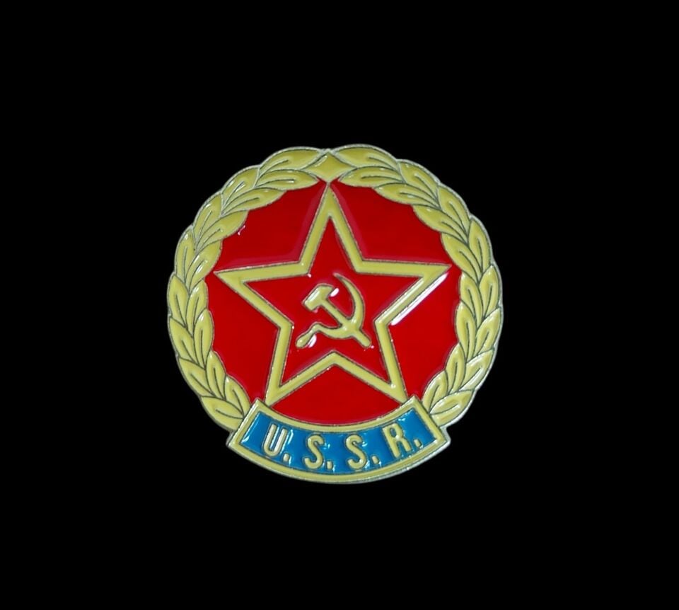 3 cm. Çap Sovyet Soğuk Savaş Hatırası Metal Rozet