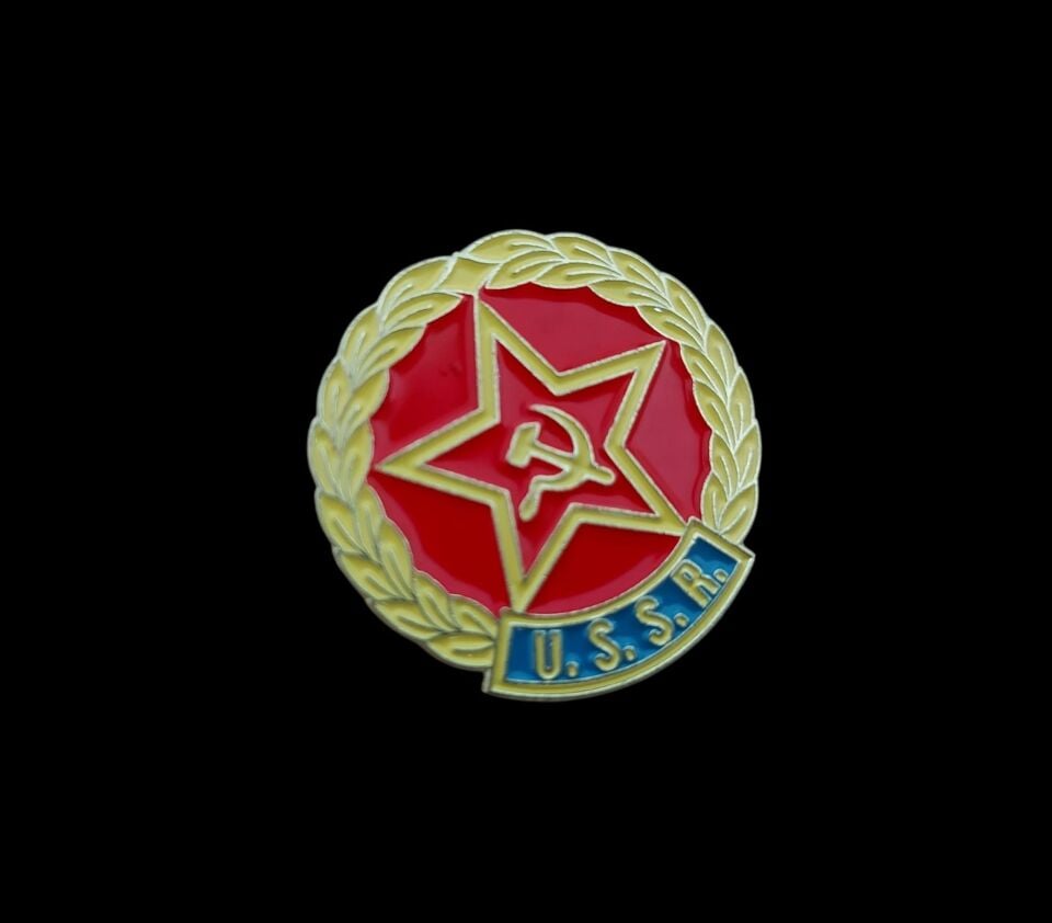 3 cm. Çap Sovyet Soğuk Savaş Hatırası Metal Rozet