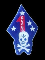 6.5x10 cm. ABD Deniz Piyadeleri Guadalst Marine Tümeni USMC Guadalcanal Yama (Nakış-Orjinal Ürün)