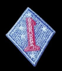6.5x8.5 cm. ABD  Deniz Piyadeleri 1. Tümen Yaması (Nakış-Orjinal Ürün)