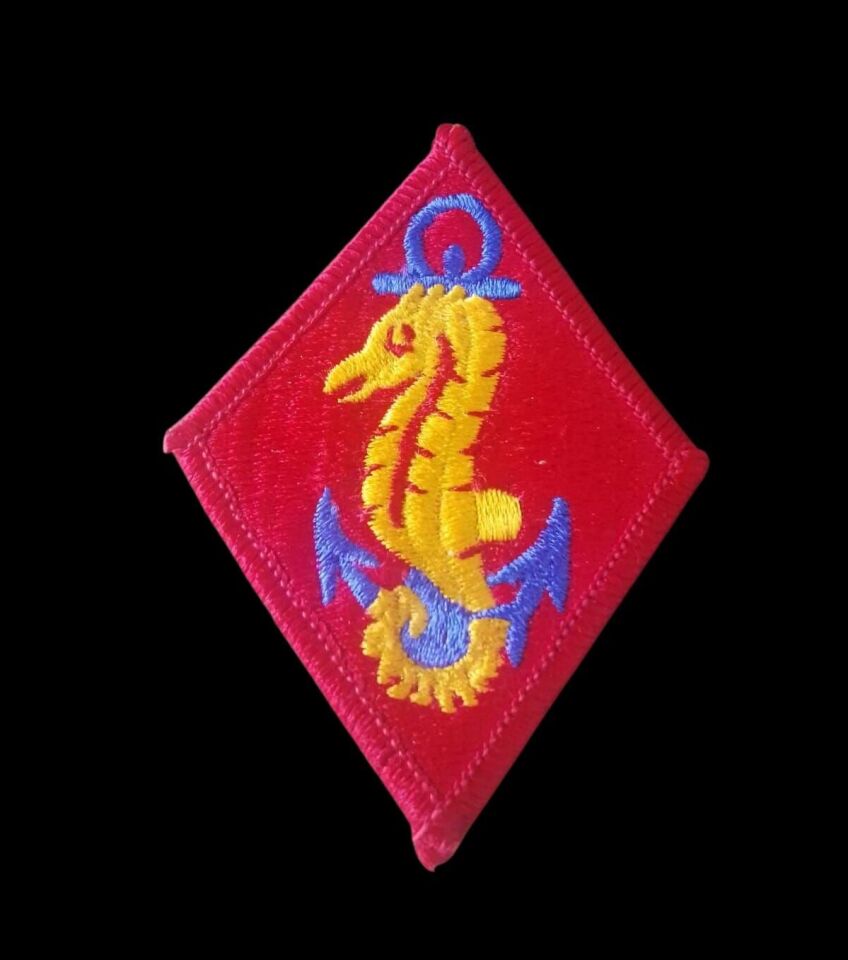 6.5x9 cm. Ww2ABD Deniz Piyadeleri Yaması (Nakış-Orjinal Ürün)