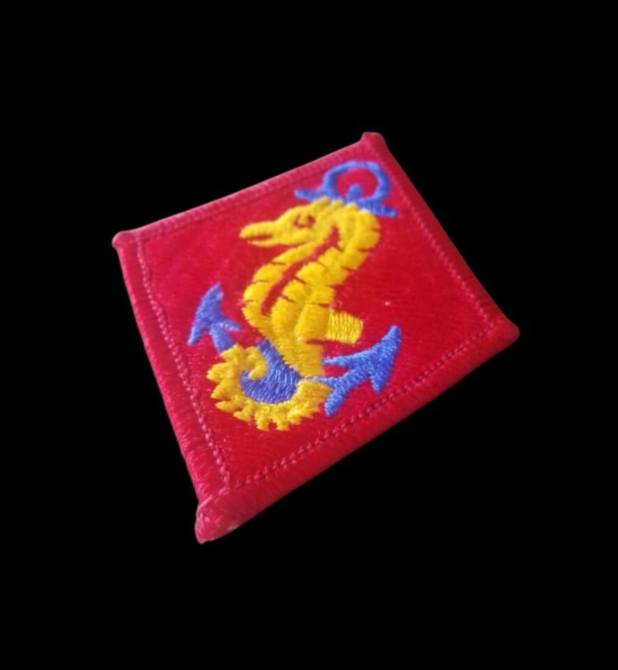 6.5x9 cm. Ww2ABD Deniz Piyadeleri Yaması (Nakış-Orjinal Ürün)