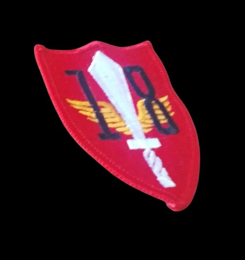 6x9.5 cm. Ww2 ABD Deniz Piyadeleri 18.Savunma Taburu Yaması (Nakış-Orjinal Ürün)