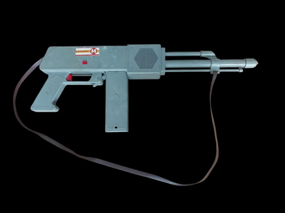 52x20 cm. Dönem Sovyet Üretimi Sert Plastik Malzeme Oyuncak AK-47 (Kalaşnikov)