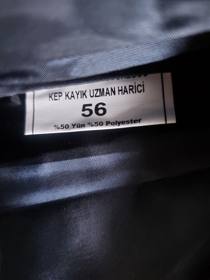 Lacivert Renk Hava Kuvvetleri Uzm. Kayık Kep Unisex (56 Numara-Kokartlı) Sıfır Ürün