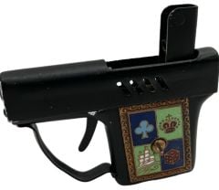 5x7 cm. Corona Marka Fly Pistol Serisi Cloissane İşçilikli Gazlı Çakmak