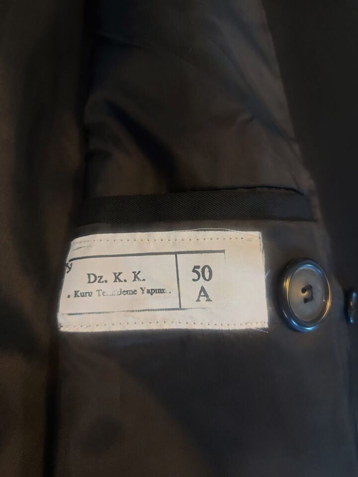 Siyah Renk Deniz Kuvvetleri Harici Sb. Pardesü (Trençkot) Unisex (50-A/M-L Beden) Sıfır Ürün