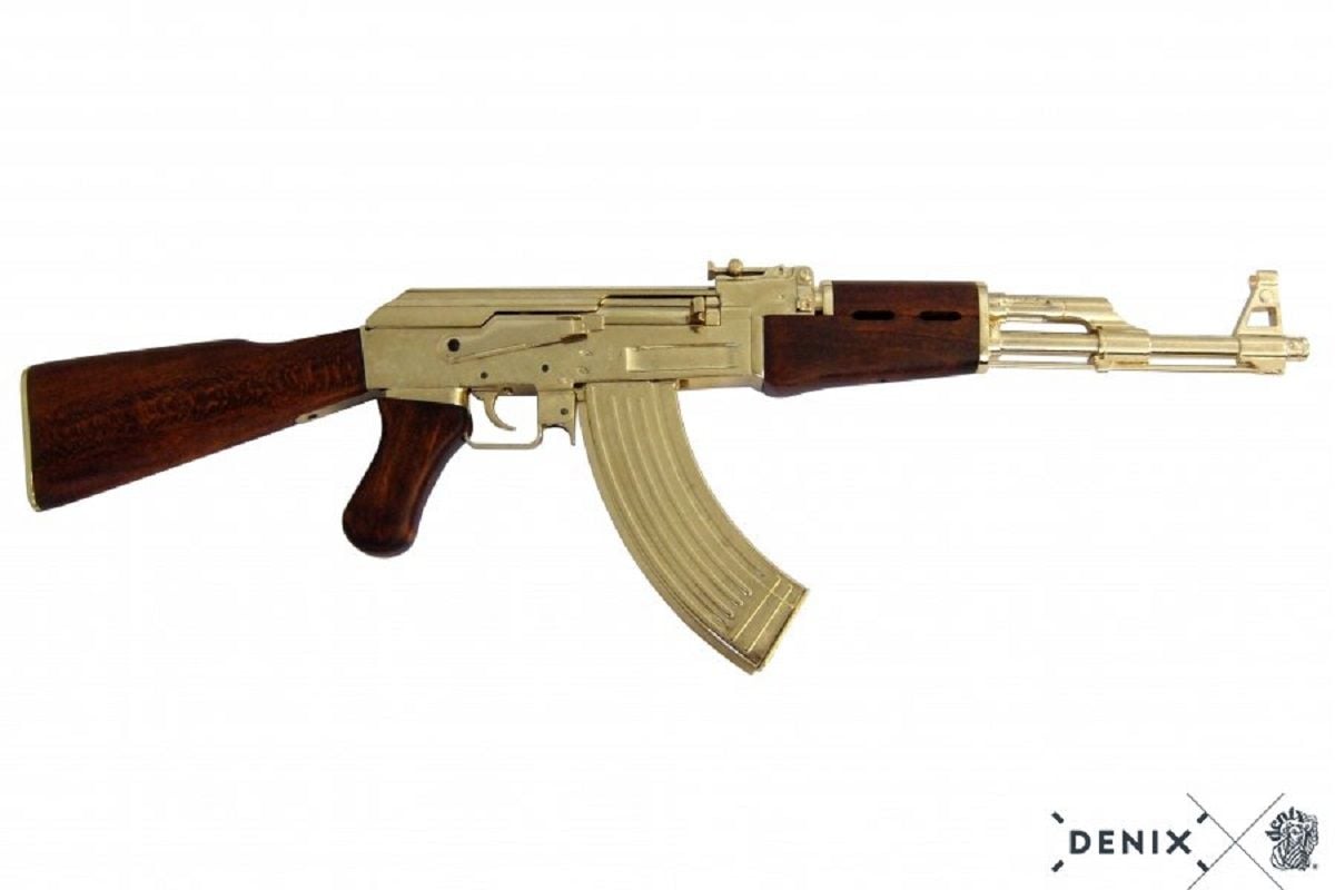 Denix Replika Gold AK-47 Sabit Dipçik (Kalaşnikova)