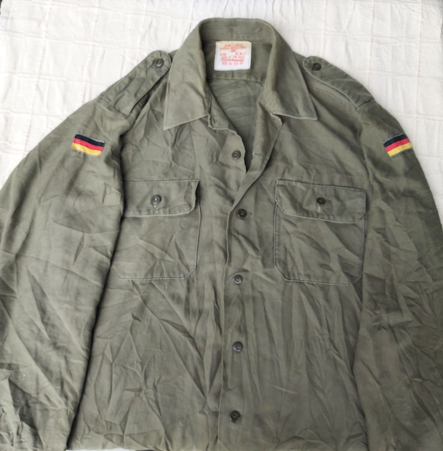 Alman Uzun Kollu Askeri Gömlek Unisex (L Beden)