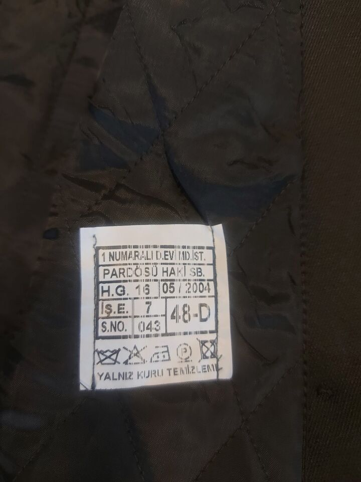 Haki Renk Kara Kuvvetleri Sb. Pardesü (Trençkot) Unisex ( 48-D/M Beden) Sıfır Ürün