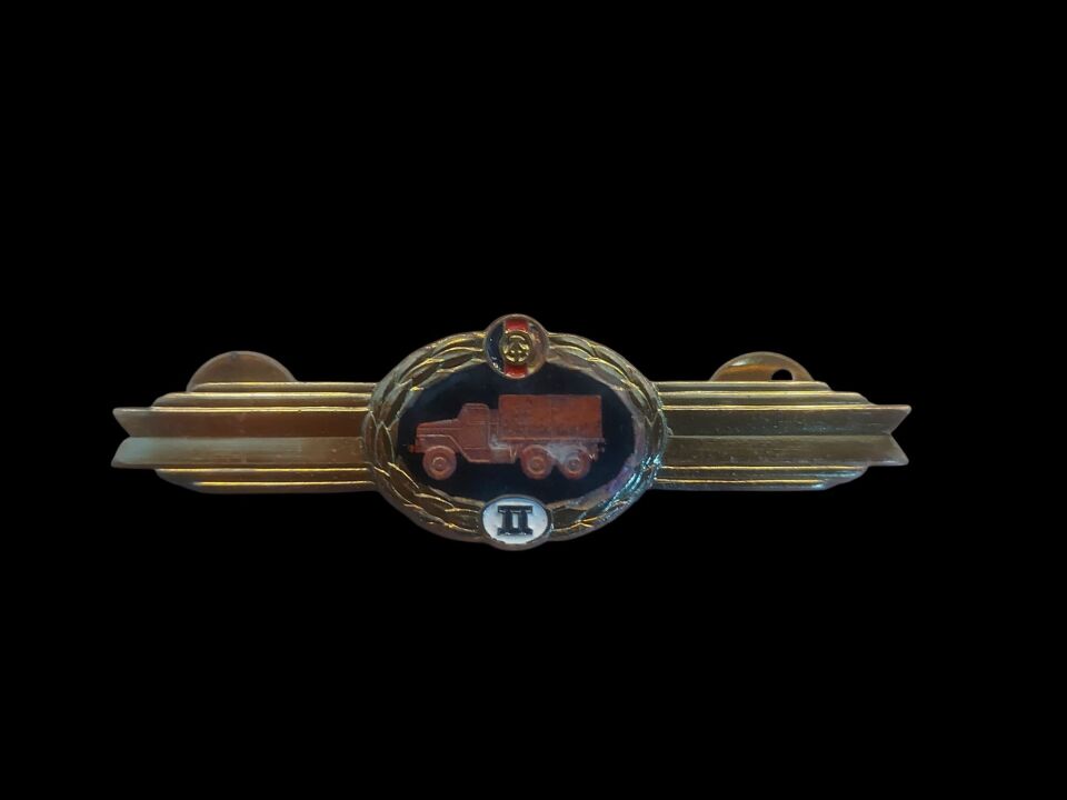 8.5 cm. 1970'ler Doğu Alman (DDR) Ulusal Halk Ordusu NVA II. Sınıf Askeri Şoför Yeterlilik Brovesi