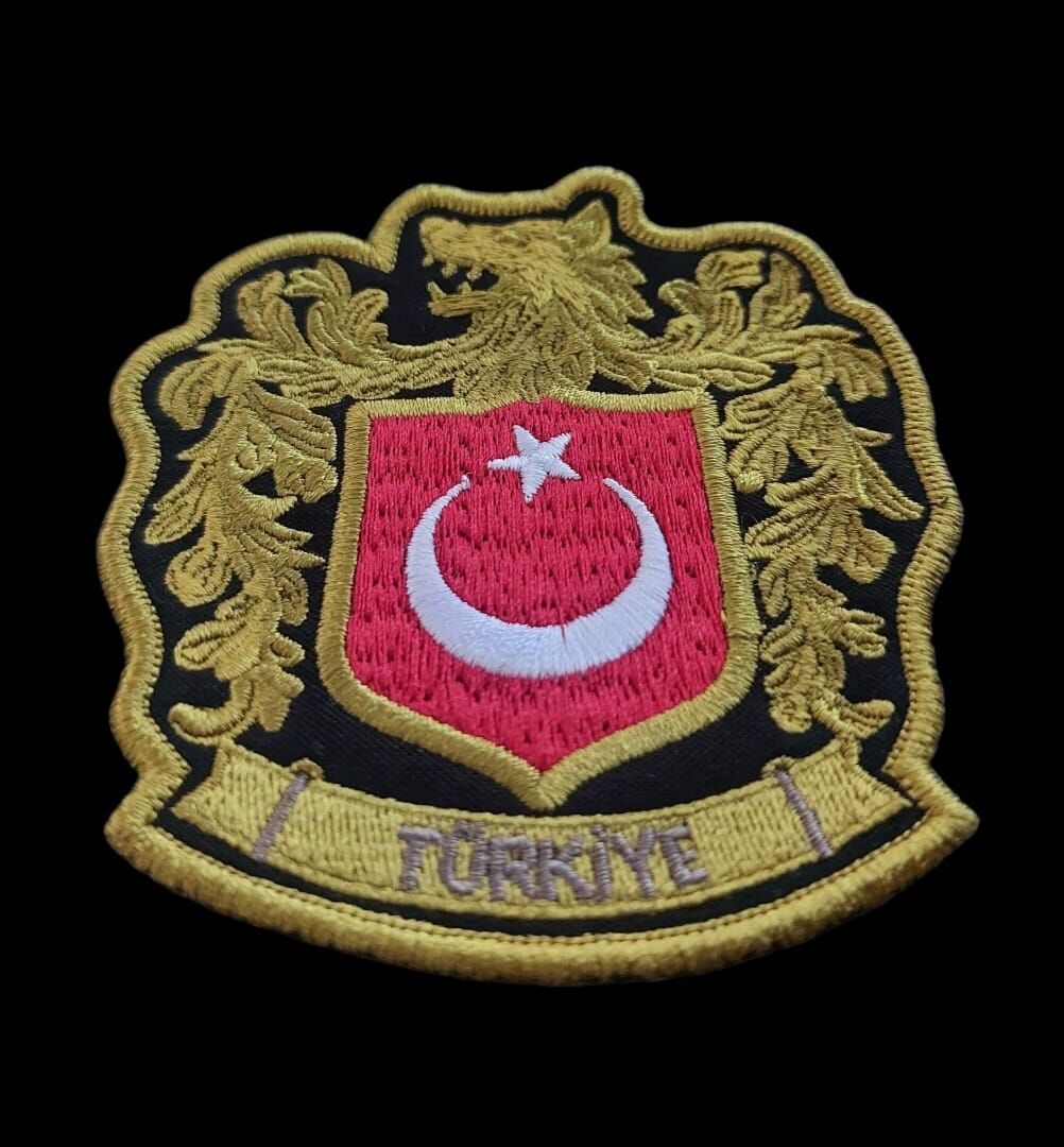 8x9 cm. Türkiye Moral Nakış Patch