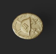 3.5x4 cm. 1939 Ww2 Alman Altın Dereceli Yara Rozeti Replikası