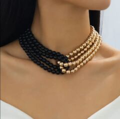 Donna Katmanlı Boncuklu Kolye Modeli