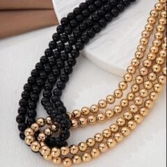 Donna Katmanlı Boncuklu Kolye Modeli