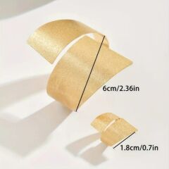 Donna Gold Renk Geometrik Mat Tasarım Bileklik Yüzük Seti