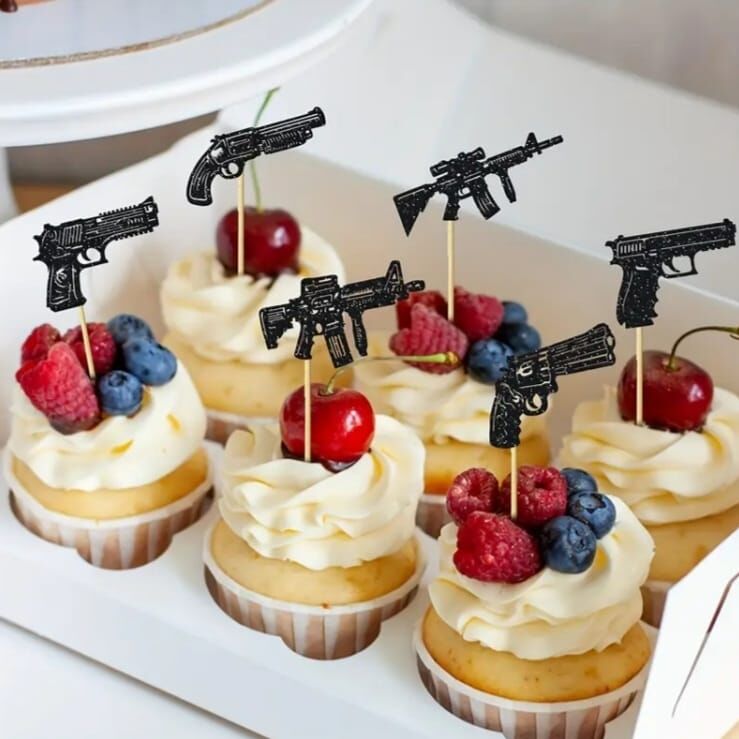 24 Adet Capcake-Pasta Süsleri