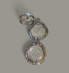 Vintage Kolye Ucu-Yüzük Takı Seti