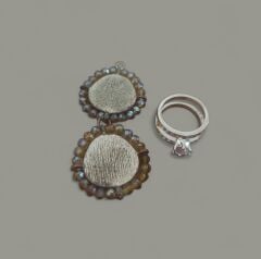 Vintage Kolye Ucu-Yüzük Takı Seti