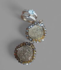 Vintage Kolye Ucu-Yüzük Takı Seti