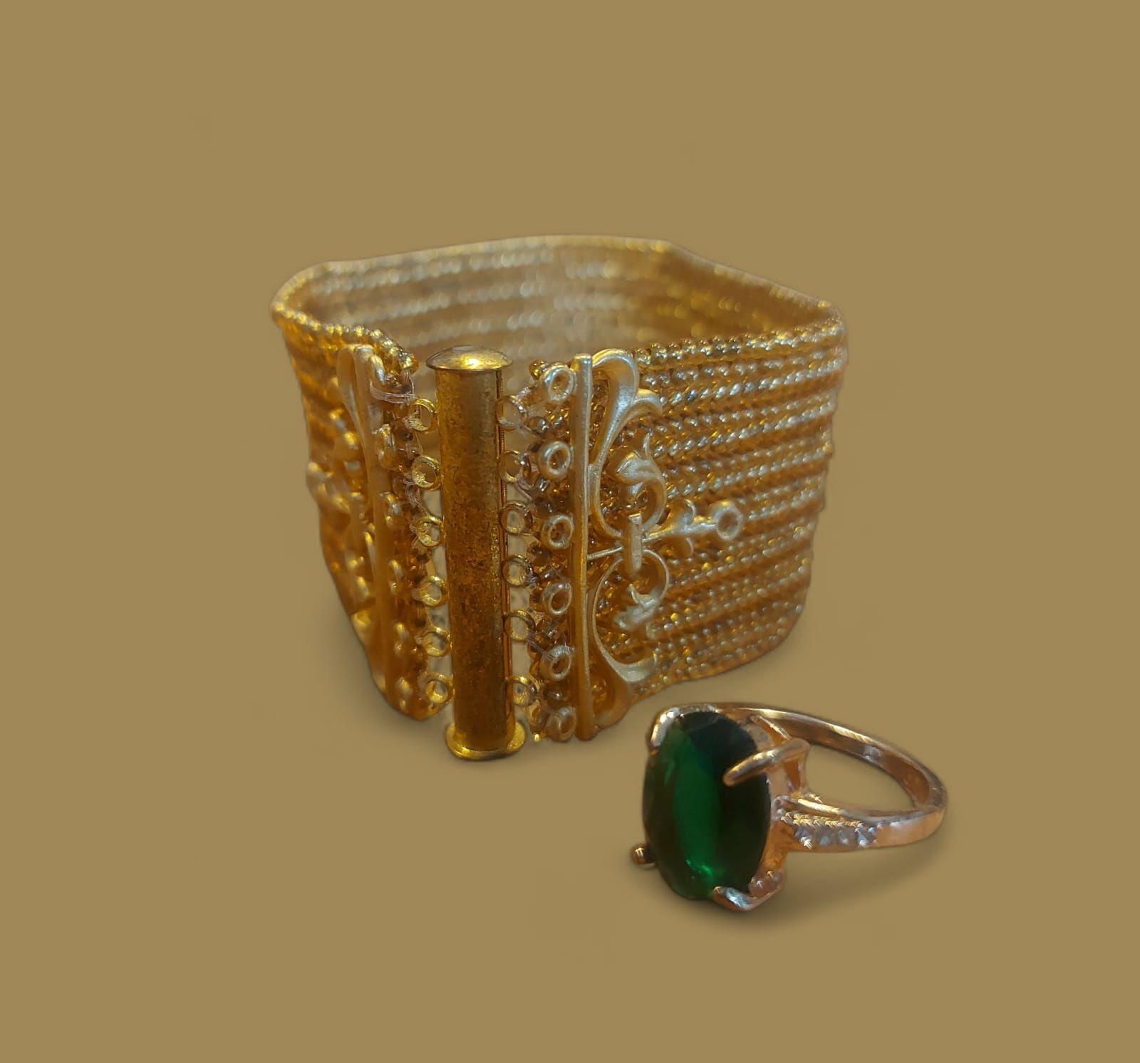 Vintage Bileklik ve Yüzük Seti