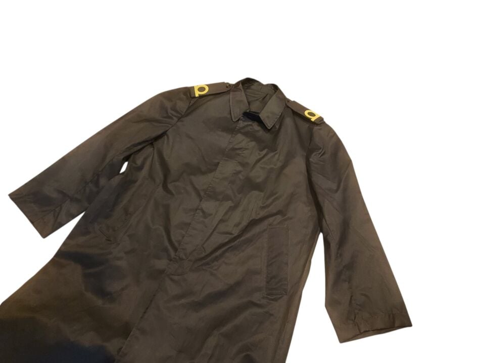 90'lı Yıllar DKK Teğmen Siyah Renk Yağmurluk Unisex (52/L Beden)