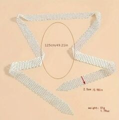 Rhinestone Taşlı Zarif Kadın Kolye Modeli