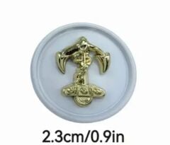 2.3 cm Çap Çapa Motifli Beyaz Renk Metal Düğme (Adet Fiyatıdır)