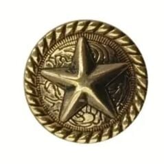 2 cm. Çap Yıldız Desenli Vintage Metal İngiliz Tarzı Ceket Düğmesi (Adet Fiyatıdır)