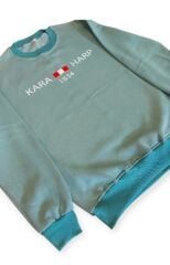 Yeşil Renk Kara Harp Sweatshirt 3 İplik Unisex (L-XL Beden)