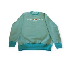 Yeşil Renk Kara Harp Sweatshirt 3 İplik Unisex (L-XL Beden)