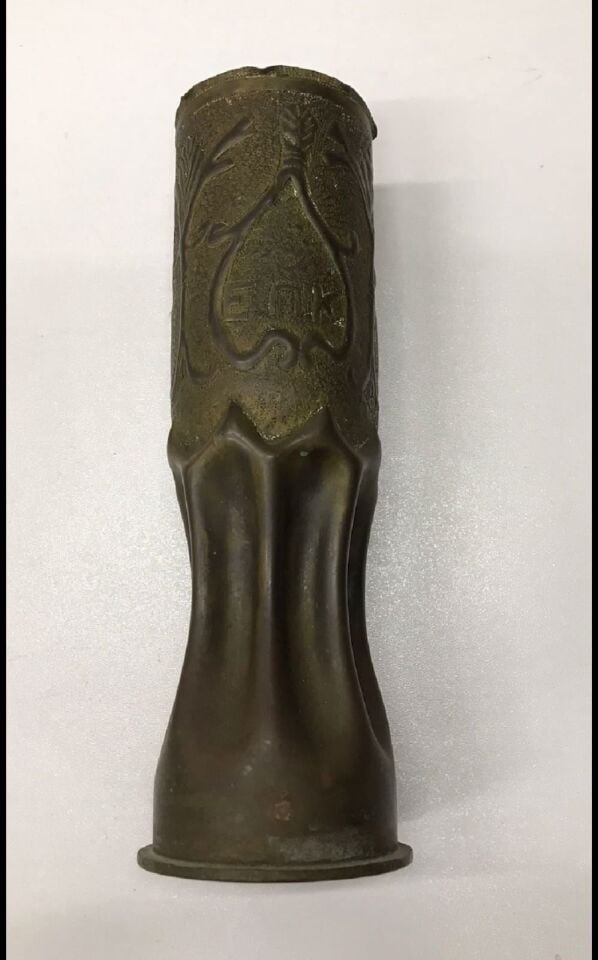 1918 Yunan El Kazıma Mevzi Sanatı Kovan 27 cm.