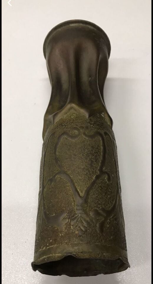 1918 Yunan El Kazıma Mevzi Sanatı Kovan 27 cm.