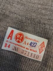 Gri Renk Yün Eldiven Unisex (Ww2 N.Almanyası Damgalı)