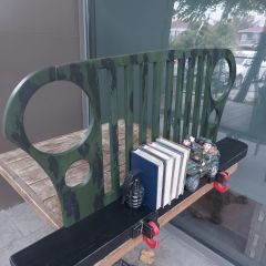 Ahşap Jeep Kitaplık Organizer Modeli