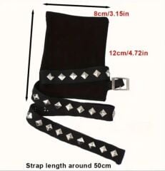 Punk Model Parmaksız Spıke'lı Eldiven Unisex (Çift)