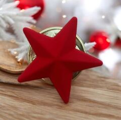 1.6 cm. Boy Kırmızı Renk Yıldız Broş Modeli