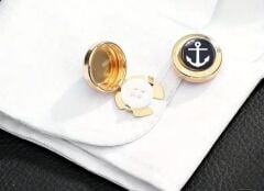 2 Adet Altın Renkli Marine Gömlek Tokası