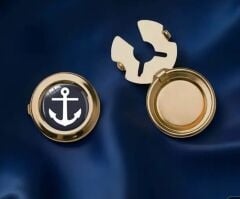 2 Adet Altın Renkli Marine Gömlek Tokası