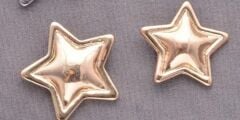 2 cm. Gold Renk Yıldız Formunda Metal Ceket Düğmesi (6 Adet)