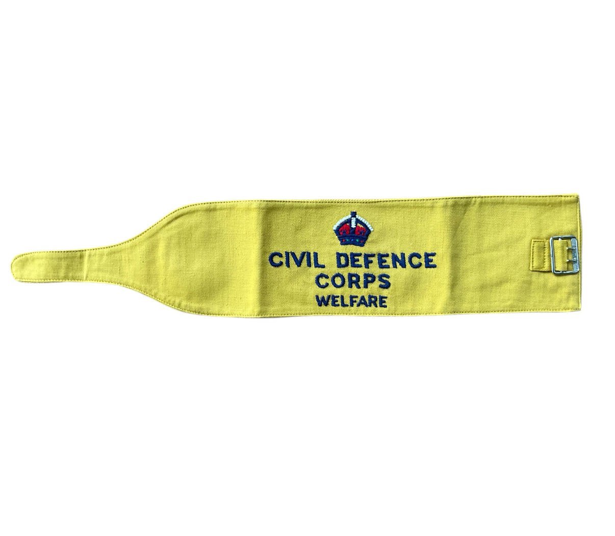 45x9 cm. Ww2 Sonrası İngiliz Sivil Savunma Kolordusu Refah Kol Bandı